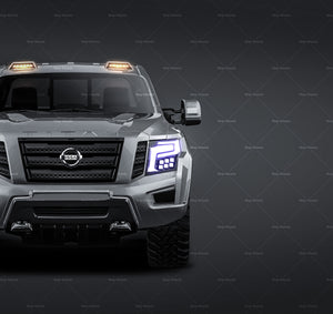 Nissan Titan glossy finish - all sides Car Mockup Template.psd