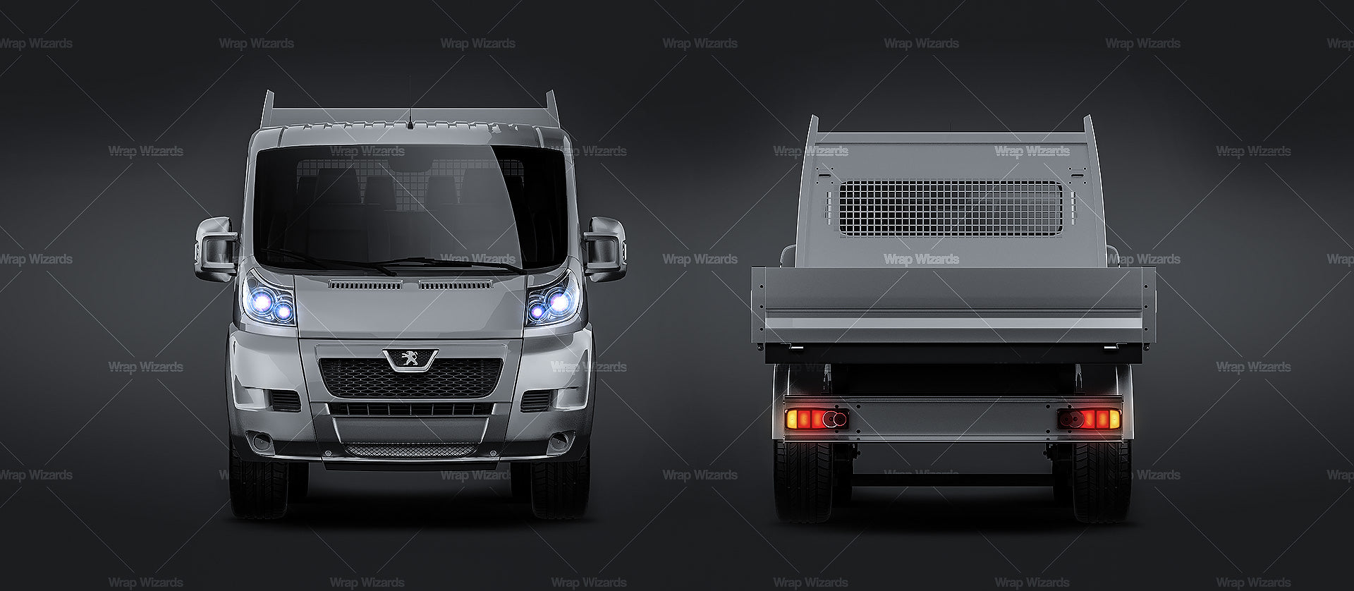 Peugeot Boxer Crew Cab with alloy tray - Truck/Pick-up Mockup