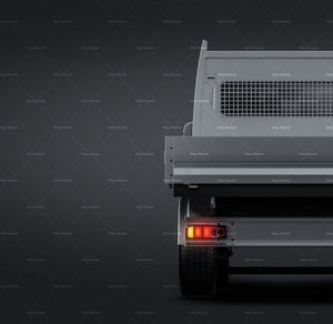 Peugeot Boxer Crew Cab with alloy tray glossy finish - all sides Car Mockup Template.psd