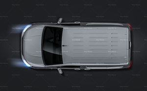 Peugeot Partner SWB glossy finish - all sides Car Mockup Template.psd