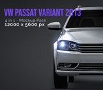 Volkswagen Passat Variant 2013 glossy finish - all sides Car Mockup Template.psd