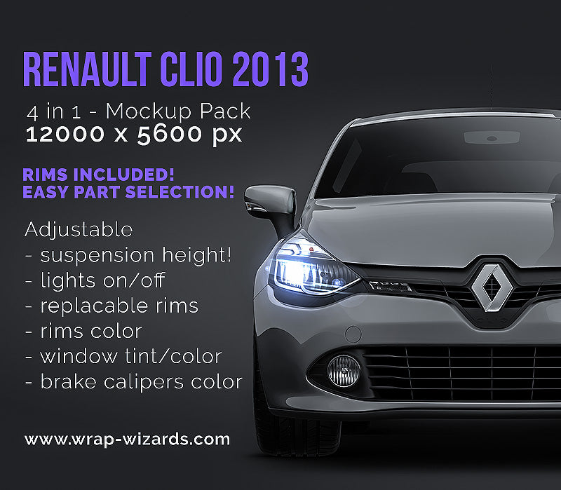 Renault Clio 2013 - Car Mockup