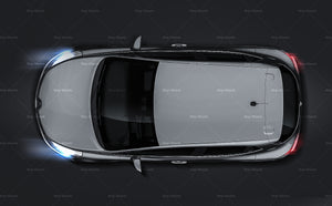 Renault Clio 2013 glossy finish - all sides Car Mockup Template.psd