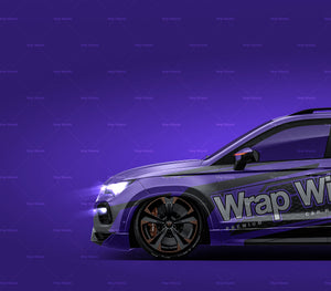 Seat Ateca Cupra satin matt finish - all sides Car Mockup Template.psd