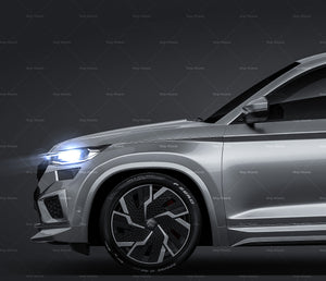 Skoda Kodiaq RS 2022 glossy finish - all sides Car Mockup Template.psd