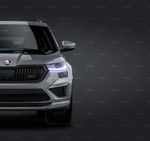 Skoda Kodiaq RS 2022 glossy finish - all sides Car Mockup Template.psd