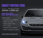 Smart ForFour 2006 glossy finish - all sides Car Mockup Template.psd
