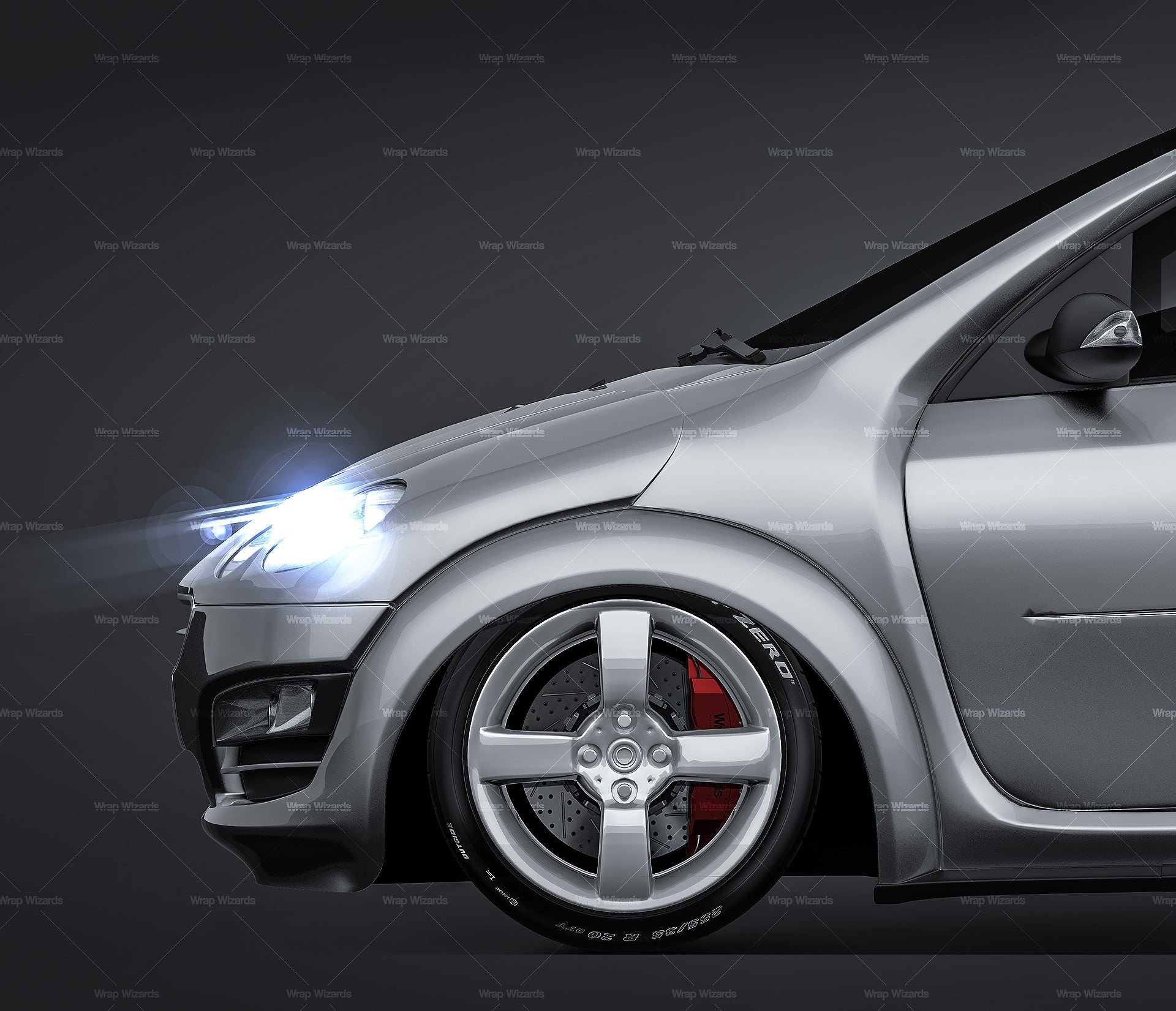 Smart ForFour 2006 glossy finish - all sides Car Mockup Template.psd