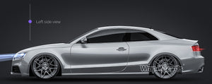Audi RS5 2011 Coupe glossy finish- all sides Car Mockup Template.psd