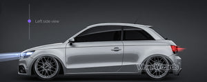 Audi A1 2010 glossy finish - all sides Car Mockup Template.psd