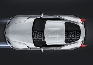 Toyota Supra MK5 A90 glossy finish - all sides Car Mockup Template.psd