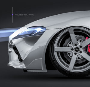 Toyota Supra MK5 A90 glossy finish - all sides Car Mockup Template.psd