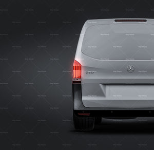 Mercedes-Benz Vito V-Class Long Panel Van 2016 glossy finish - all sides Car Mockup Template.psd