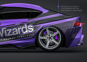 Toyota Supra MK5 A90 glossy finish - all sides Car Mockup Template.psd