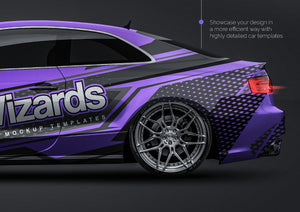 Audi RS5 2011 Coupe glossy finish- all sides Car Mockup Template.psd