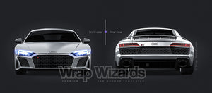 Audi R8 2019 glossy finish - all sides Mockup Template.psd