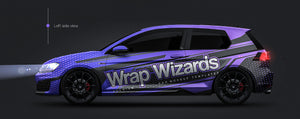 Volkswagen Golf MK7 GTI glossy finish - all sides Mockup Template .psd