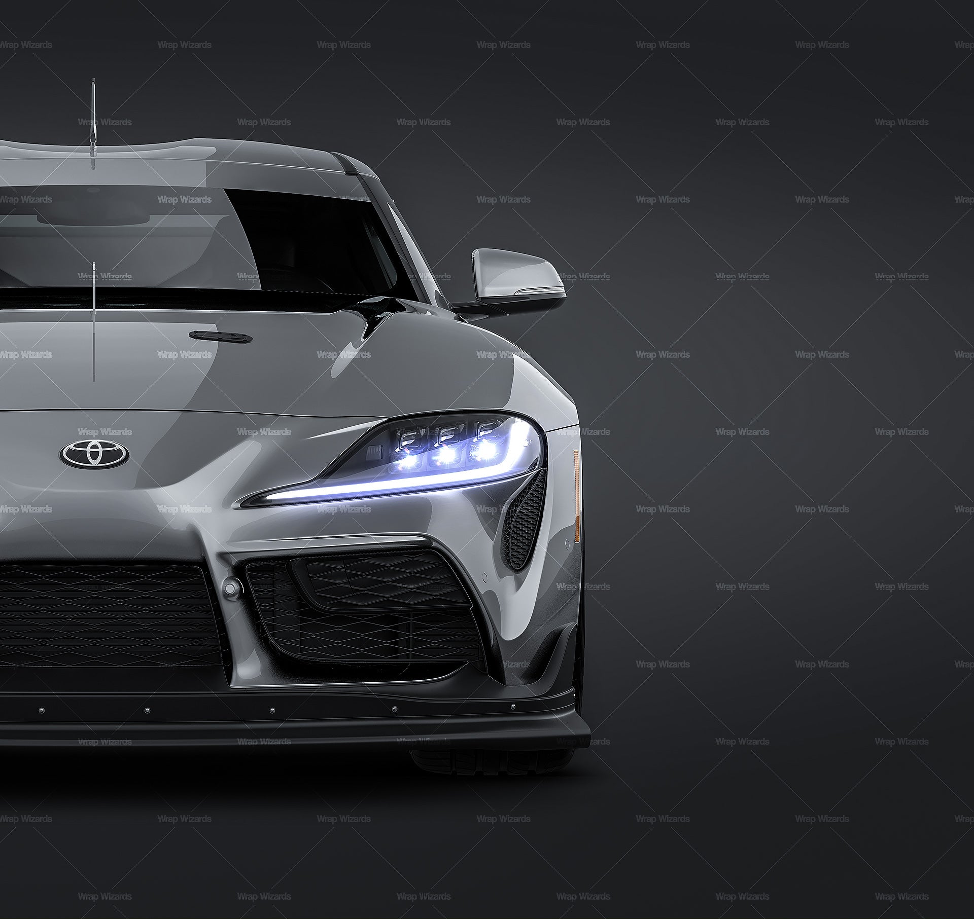 Toyota Supra GT4 2020 glossy finish - all sides Car Mockup Template.psd