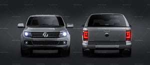 Volkswagen Amarok Crew Cab with canopy/hardtop 2011 glossy finish - all sides Car Mockup Template.psd