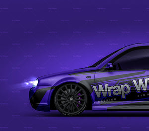 Volkswagen Golf IV R32 glossy finish - all sides Car Mockup Template.psd