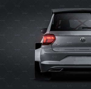 Volkswagen Polo GTI R5 glossy finish - all sides Car Mockup Template.psd