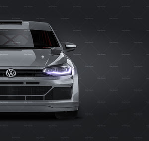 Volkswagen Polo GTI R5 glossy finish - all sides Car Mockup Template.psd