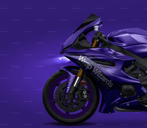 Yamaha YZF-R6 2018 glossy finish - all sides Motorcycle Mockup Template.psd